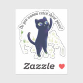 Catch These Paws – Playful Midnight Kitty Sticker (Vel)