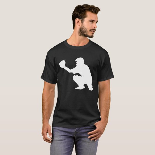 Catcher Baseball T-shirt (Voorkant volledig)
