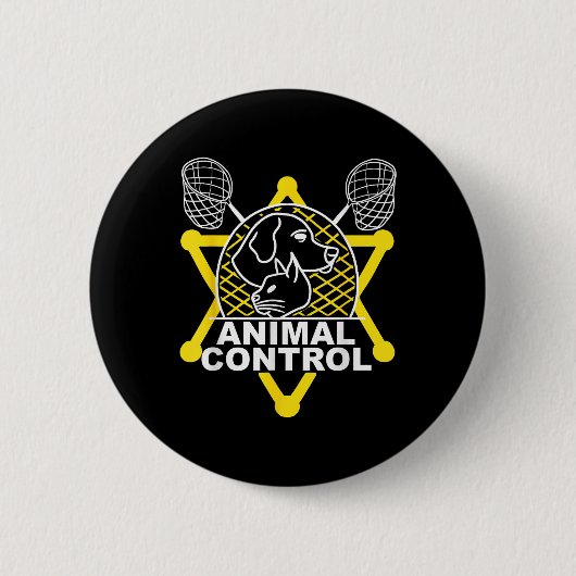 Catcher Cats Dogs Funny Ronde Button 5,7 Cm (Voorkant)