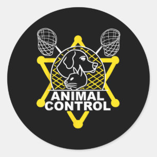 Catcher Cats Dogs Funny Ronde Sticker