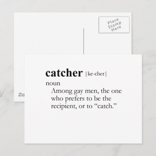 CATCHER (definitie) Briefkaart (Voorkant / Achterkant)