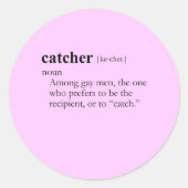 CATCHER (definitie) Ronde Sticker (Voorkant)