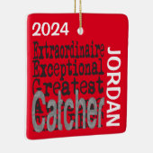 Catcher Extraordinaire CUSTOM Keramisch Ornament (Rechts)