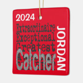 Catcher Extraordinaire CUSTOM Keramisch Ornament (Links)