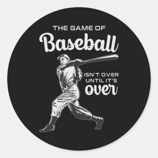 Catcher Honkbal Sport Pitcher Bat Grappig cadeau Ronde Sticker (Voorkant)