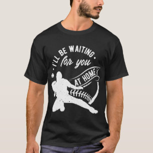 Catcher Ik wacht op je softbal honkbal T-shirt