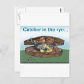 Catcher in Rye Bread Funny T - shirts Mokken Kaart (Voorkant / Achterkant)