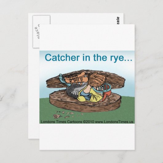 Catcher in Rye Bread Funny T - shirts Mokken Kaart (Voorkant / Achterkant)
