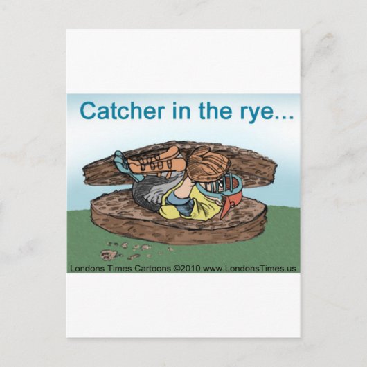 Catcher in Rye Bread Funny T - shirts Mokken Kaart (Voorkant)