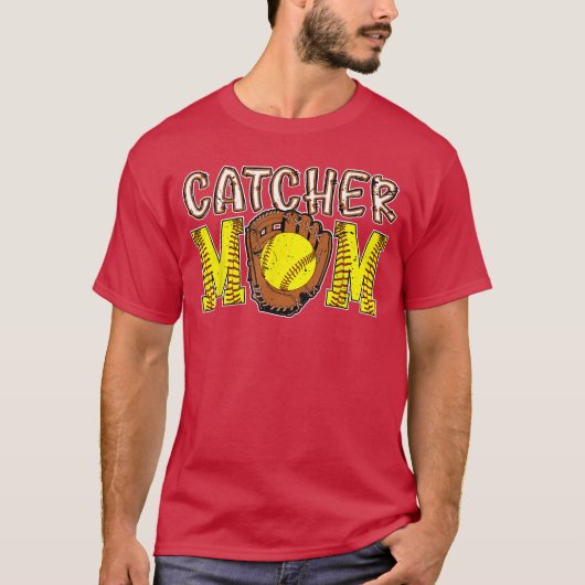 Catcher Moeder Softbal Catcher Moeder Softbal Catc T-shirt (Voorkant)