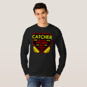 Catcher omdat Pitchers Softball Player Team Spor T-shirt (Voorkant volledig)