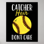 Catcher Softball Player Poster (Voorkant)