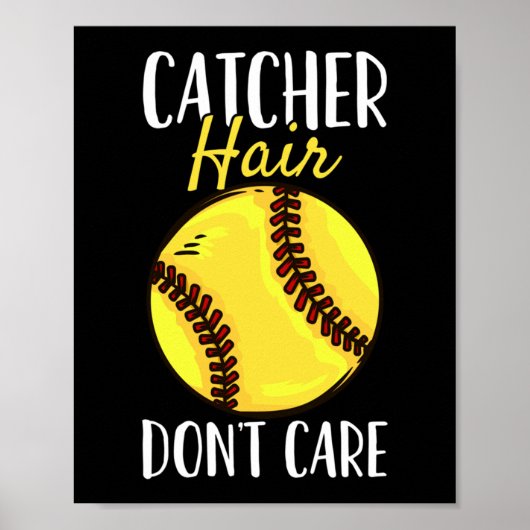 Catcher Softball Player Poster (Voorkant)