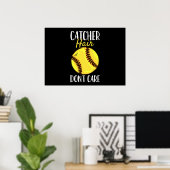 Catcher Softball Player Poster (Thuiskantoor)