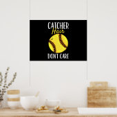 Catcher Softball Player Poster (Keuken)