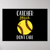 Catcher Softball Player Poster (Voorkant)