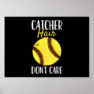 Catcher Softball Player Poster