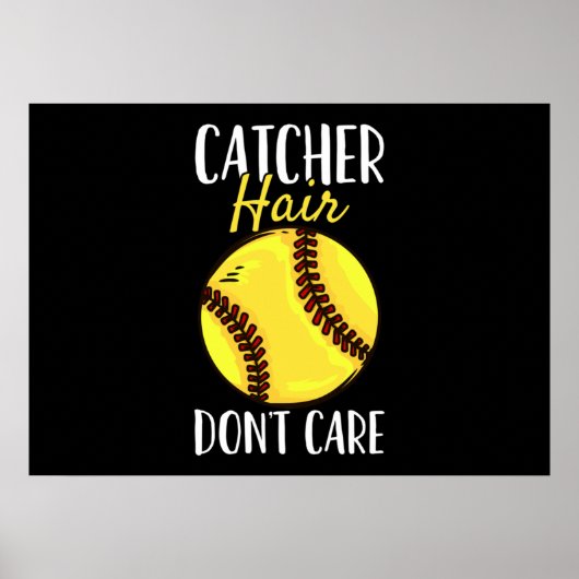 Catcher Softball Player Poster (Voorkant)