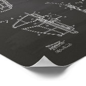 Catcher's Mask 1913 Patent Art Chalkboard Poster (Hoek)