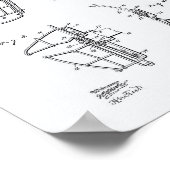 Catcher's Mask 1913 Patent Art White Paper Poster (Hoek)