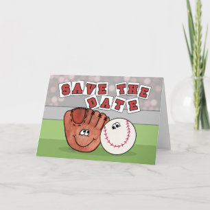 Catcher's Mitt en Honkbal SAVE THE DATE Aankondiging