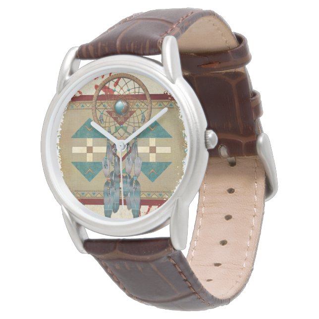 Catching Spirit Native American Horloge (Gekanteld)