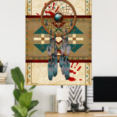 Catching Spirit Native American Poster (Thuiskantoor)