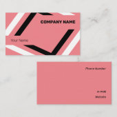 Catchy Black en White Geometric Visitekaartje (Voorkant / Achterkant)
