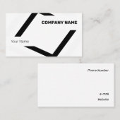 Catchy Black en White Geometric Visitekaartje (Voorkant / Achterkant)