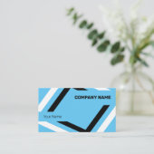 Catchy Black en White Geometric Visitekaartje (Staand voorkant)