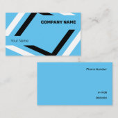 Catchy Black en White Geometric Visitekaartje (Voorkant / Achterkant)