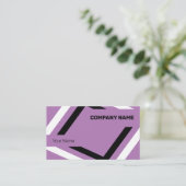 Catchy Black en White Geometric Visitekaartje (Staand voorkant)