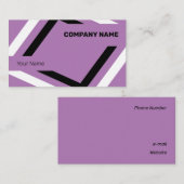 Catchy Black en White Geometric Visitekaartje (Voorkant / Achterkant)