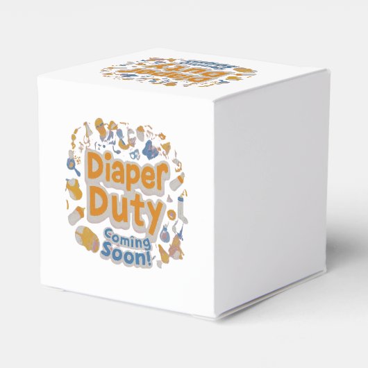 Catchy Geslacht onthullen luier plicht? Binnenkort Bedankdoosjes (Achterkant)