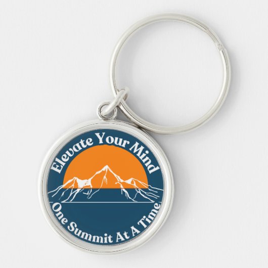 Catchy Mountain thema Hiking Sleutelhanger (Voorkant)
