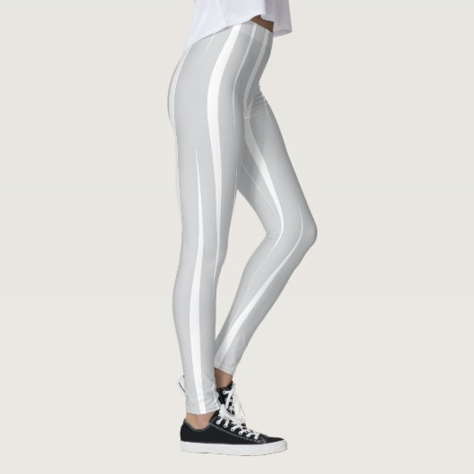Catchy White Fluent Flames Grey Leggings (Rechts)