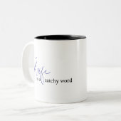 Catchy WOrd Tweekleurige Koffiemok (Voorkant links)