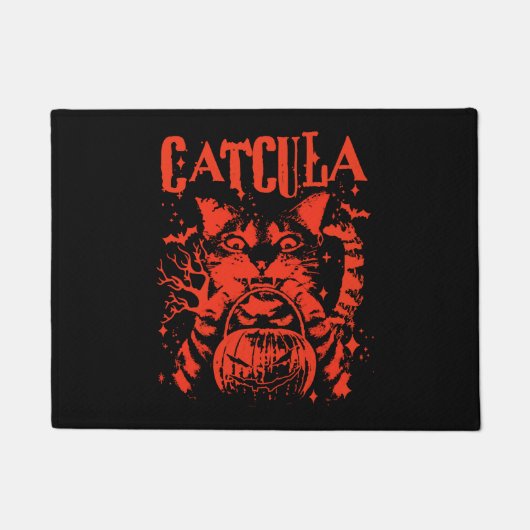 CATCULA Grappige KAT Vampier Dracula Halloween Deurmat (Voorkant)