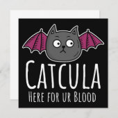 Catcula hier voor UR Parody Cat Halloween Kaart (Voorkant / Achterkant)