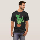 Catcus Cat Cactus Succulent Plants Kitty Lovers Fu T-shirt (Voorkant volledig)