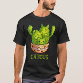 Catcus Cute Cat And Cactus Mexican Cactus Cinco De T-shirt (Voorkant)