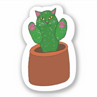 Catcus Cutout-Sticker Sticker