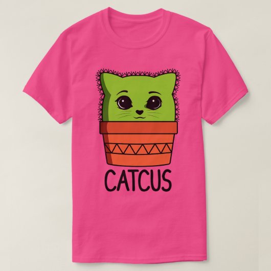 Catcus Funny Cactus Cat Pun for Cat Lovers T-shirt (Design voorkant)