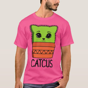 Catcus Funny Cactus Cat Pun for Cat Lovers T-shirt