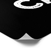 Catcus Funny Cat Cactus Pun Dark BG Poster (Hoek)