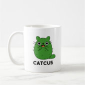 Catcus Funny Cat Cactus Pun Koffiemok (Links)