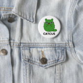 Catcus Funny Cat Cactus Pun Ronde Button 5,7 Cm (In situ)