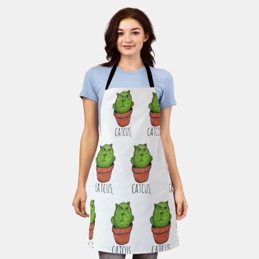 Catcus Funny Pet Cactus Kat Succulent Schort (Gedragen)