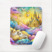 CATE ~ Crystal Castle Clouds Kittens ~ Mousepad Muismat (Met muis)
