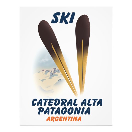 Catedral Alta Patagonia, Argentinië ski-poster Foto Afdruk (Voorkant)